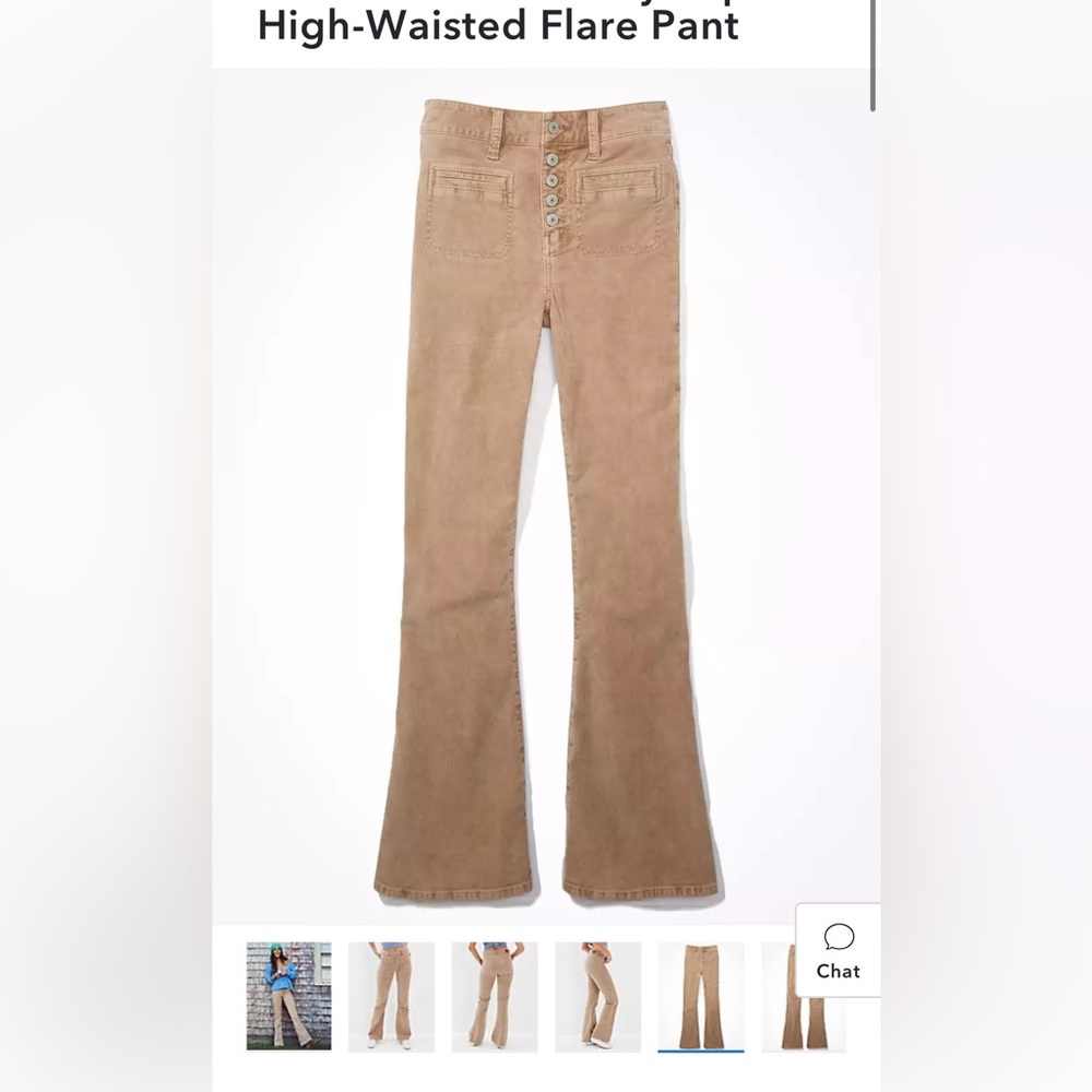 AE Stretch Corduroy Super High Waisted Flare Pant